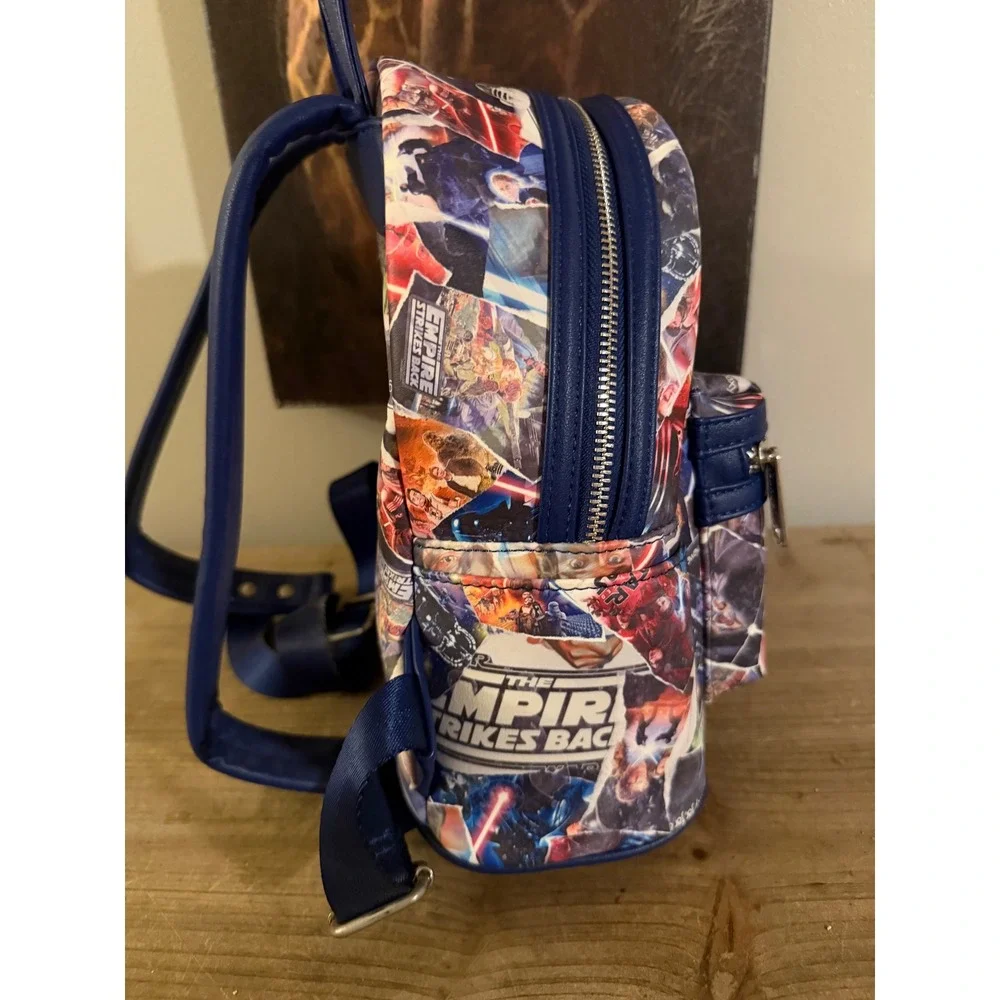 Loungefly Star Wars Original Trilogy Movie Poster Collage Mini Backpack‎ Blue